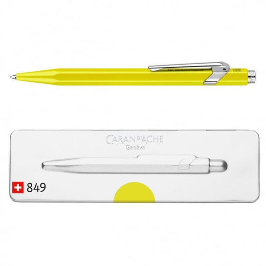 długopis caran d'ache 849 pop line fluo, m, w pudełku, żółty CARAN D'ACHE