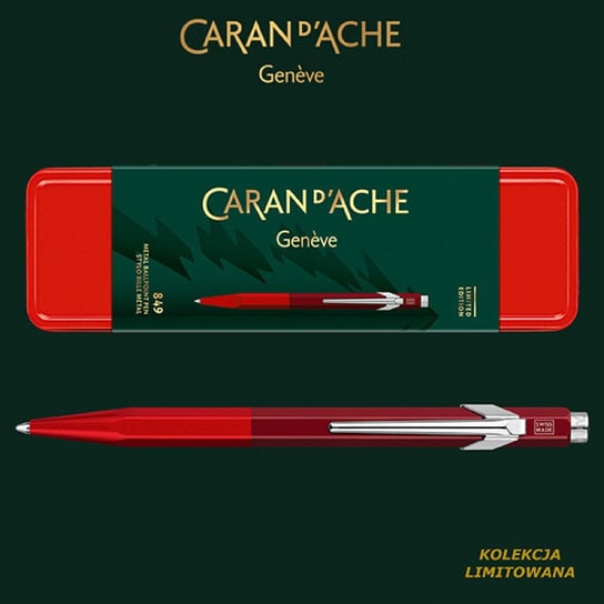 długopis caran d'ache 849 wonder forest, m, czerwony CARAN D'ACHE
