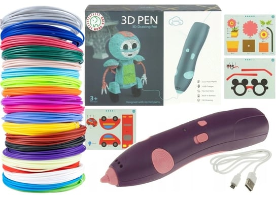 Długopis drukarka 3d dla dzieci + wkłady PCL 100m - różowy SuperZabaweczki