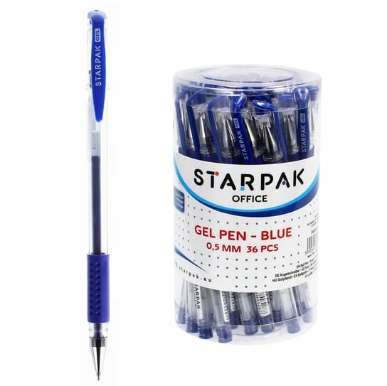 Długopis Gelowy Z Gripem Niebieskie A 36szt. Tuba Starpak 447844 Starpak