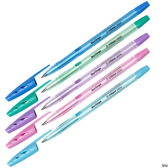 Długopis Kulkowy Tribase Pastel, Niebieski, 0,7 Mm, Mix Kolorów 265897/91736 Berlingo Tribase Pastel