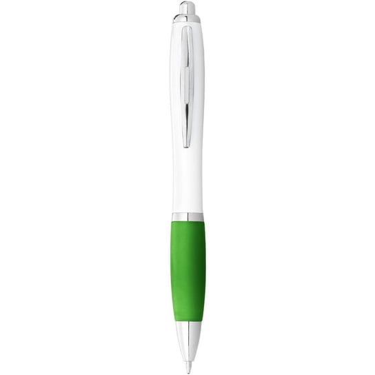 Długopis Nash z białym korpusem i kolorwym uchwytem UPOMINKARNIA