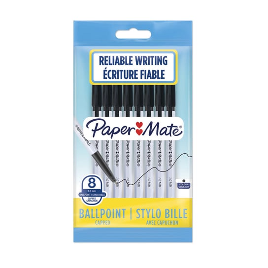 Długopis Paper Mate 045 1,0mm czarny opk 8 szt. - 2084376 Inna marka