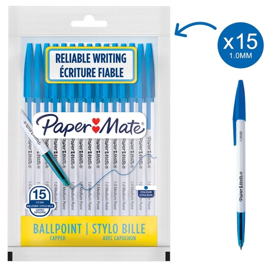 Długopis Paper-Mate Ballpoint Niebieski /15Szt./ PAPERMATE