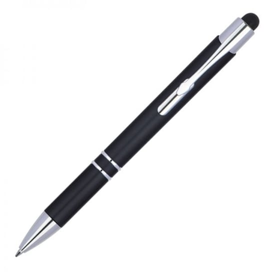 Długopis plastikowy touch pen z podświetlanym logo WORLD czarny HelloShop