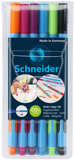 Długopis Schneider slider edge, xb, 6 szt. w etui, mix kolorów Schneider