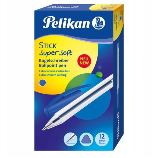 Długopis Stick Super Soft Pelikan niebieski - zestaw 50 sztuk Pelikan