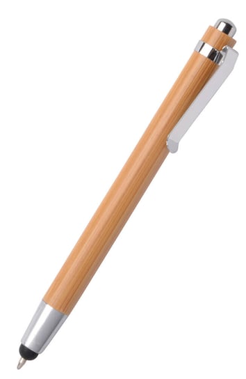 Długopis TOUCH BAMBOO, brązowy, srebrny UPOMINKARNIA