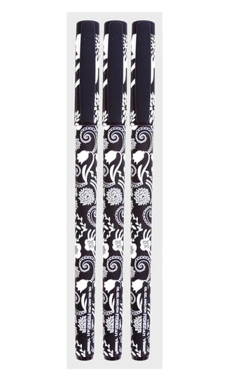 Długopis Vinson Kwiaty czarno-białe 0,7mm 3 szt zestaw Titanum