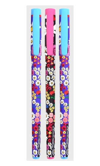 Długopis Vinson Kwiaty kolorowe 0,7mm 3 szt zestaw Titanum