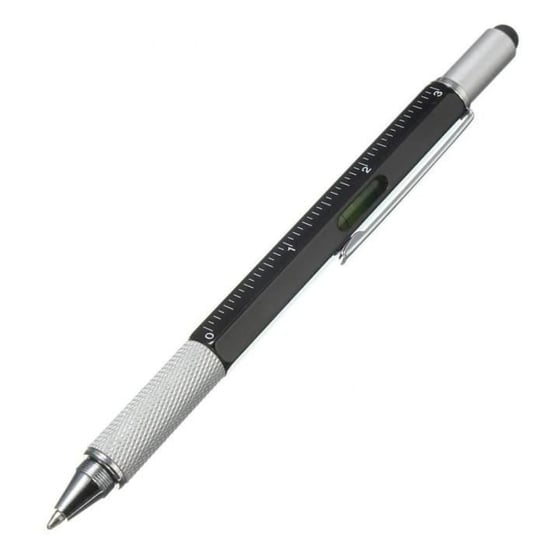 Długopis wielofunkcyjny 6 w 1 dla majsterkowiczów - czarny Inna marka