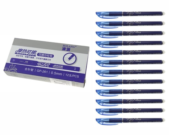 Długopis wymazywalny 0.5mm niebieski 12 szt Shan BOX Shan