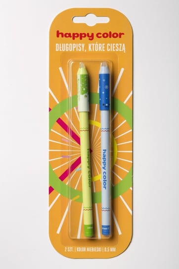 Długopis wymazywalny Buźki, niebieski, 0.5 mm, 2 sztuki Happy Color