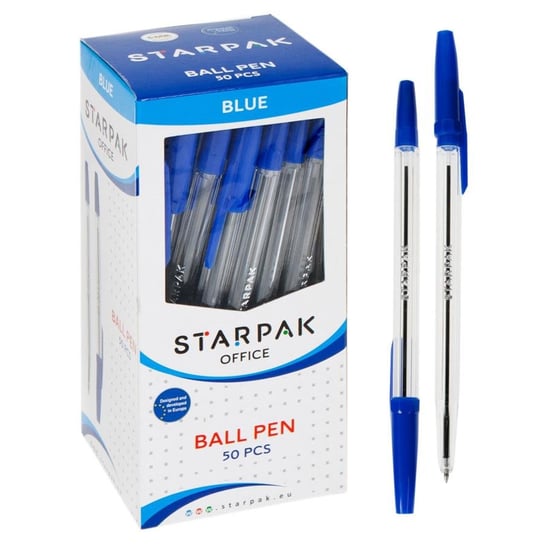 Długopis Zamykany Cristal Niebieskie 50 Sztuk Starpak 144357 Starpak