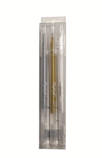 Długopis Żelowy 0,6Mm Zestaw 3 Kolorów Złoty, Srebrny, Biały Mg Happy Color