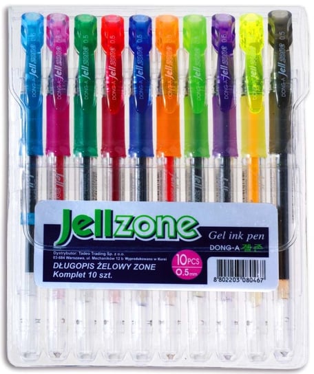 Długopis żelowy, Dong-A Zone, 10 kolorów Tadeo Trading