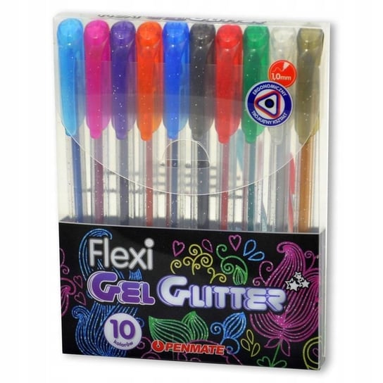 Długopis żelowy Flexi Abra Gel 10 kol brokatowe ABC