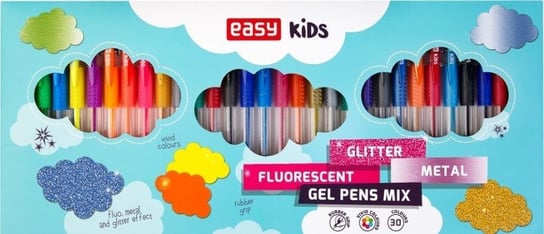 Długopis żelowy fluo/metal/glitter GLITTER 30 kolory 928531 Easy