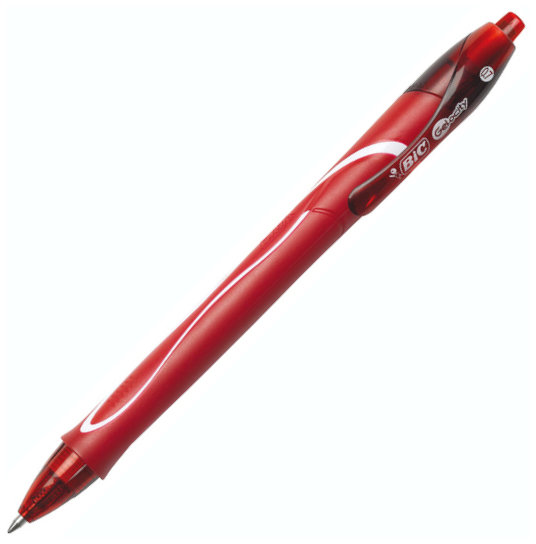 Długopis Żelowy Gel-Ocity Quick Dry Czerwony , Bic BIC