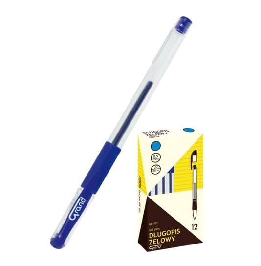 Długopis żelowy GR-101 niebieski (12szt) GRAND Grand