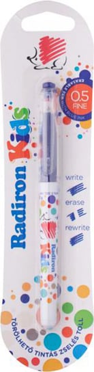 długopis żelowy ico student radiron kids, wymazywalny, blister, niebieski ICO