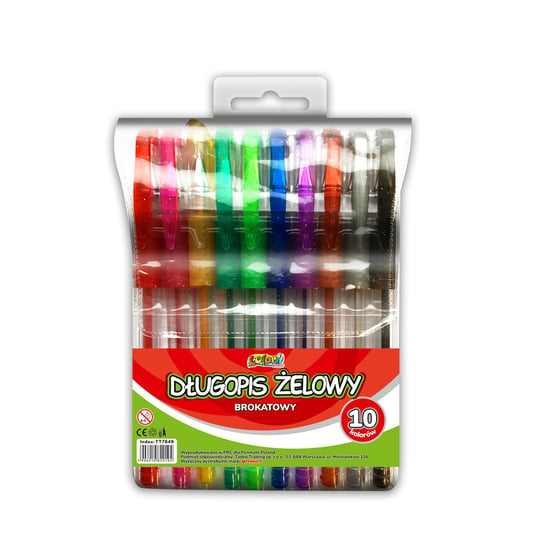 Długopis żelowy, Penmate Kolori, brokatowy, 10 kolorów Tadeo Trading