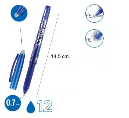 Długopis Zmywalny, Ścieralny 0,7mm Niebieski MP Colors