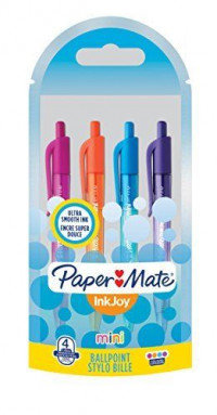 Długopisy atramentowe, InkJoy Mini, 4 kolory Paper Mate