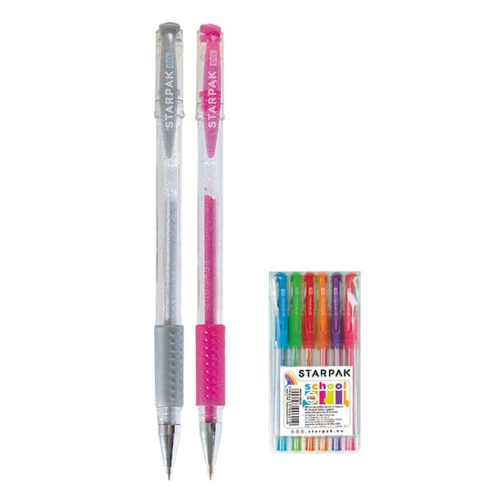 Długopisy brokatowe, 6 kolorów Starpak