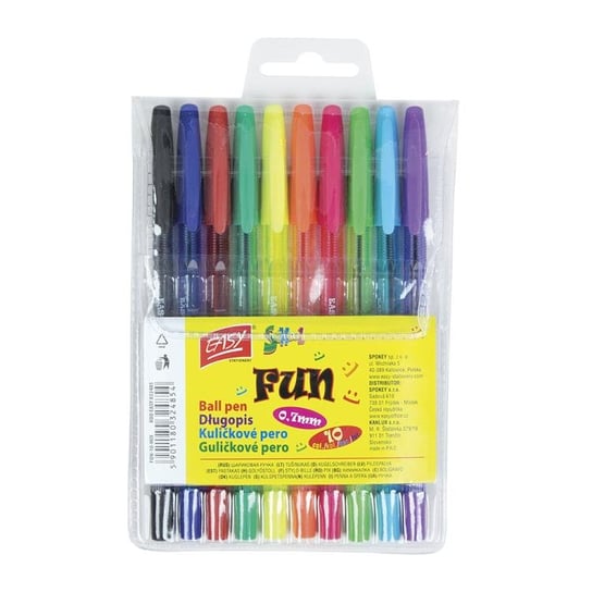 Długopisy Fun, 10 kolorów Easy