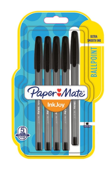 Długopisy Paper Mate InkJoy, 0,7MM, czarny, 5 sztuk Paper Mate
