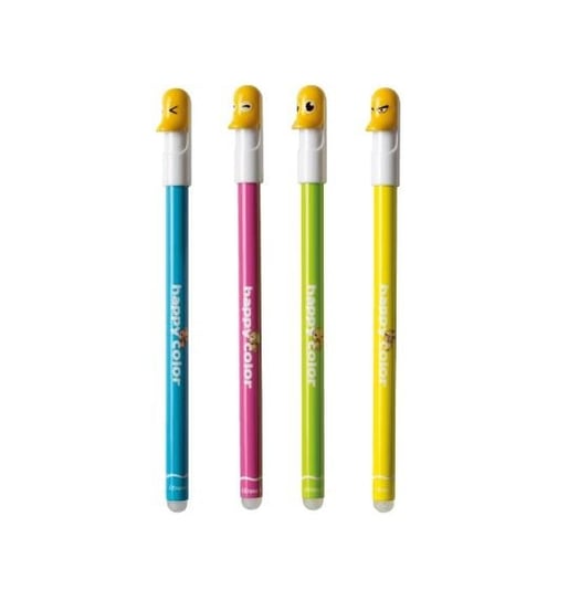Długopisy usuwalne, Kaczorki, 4 sztuki, Happy Color Happy Color