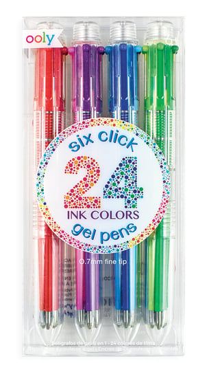 Długopisy żelowe, 6 sztuk Kolorowe Baloniki