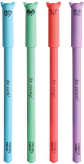 Długopisy żelowe Feelingi „Cats” 0,5 mm, niebieski, Happy Color Happy Color
