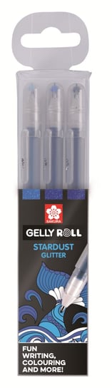 Długopisy żelowe, Gelly Roll Stardust, 3 sztuki, odcienie niebieskiego, Sakura Talens