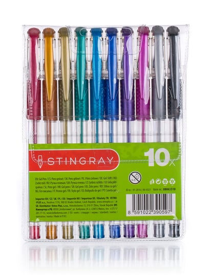 Długopisy żelowe komplet 10 sztuk 10 kolorów Inna marka