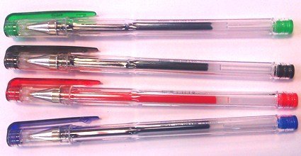 Długopisy żelowe, mix kolorów, 4 sztuki Basic