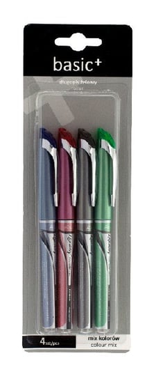 Długopisy żelowe, mix kolorów, 4 sztuki, Basic Basic
