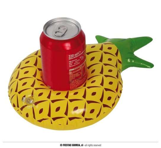 Dmuchana podkładka ananas uchwyt na kubek drinki napoje do basenu ABC