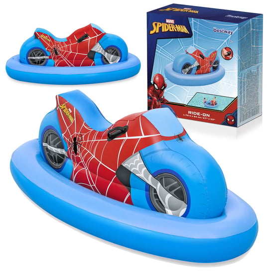 Dmuchany materac plażowy dla dzieci motocykl Spider-Man 170x84cm BESTWAY Bestway