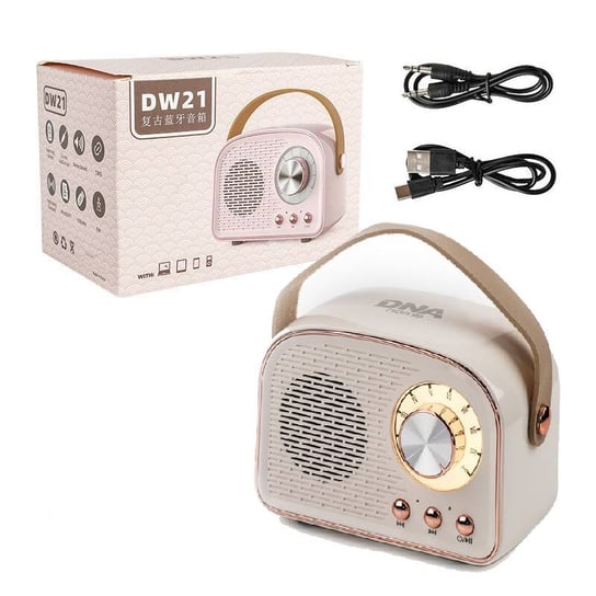 DNA RR1 bezprzewodowy głośnik Bluetooth USB MP3 AUX beżowy retro DNA