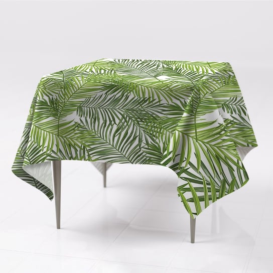 Do kuchni obrus na stół kolory Liście palmowy eko, Fabricsy, 150x150 cm Fabricsy