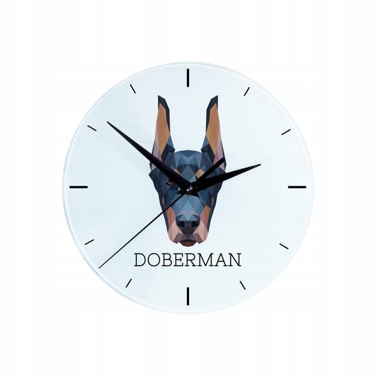 Doberman pies geometryczny Zegar ścienny Inna marka