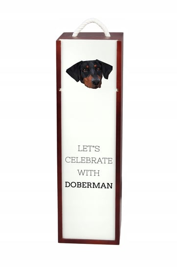 Dobermann Pudełko na wino z geometrycznym psem Inna marka