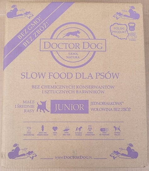 Doctor Dog Wołowina Bez Zbóż Junior Mała Rasa 6 Kg Doctor Dog