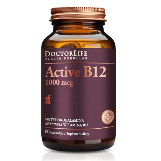 Doctor Life Active Aaktywna witamina B12 1000mcg metylokobalamina Suplement diety, 60 kaps. Inna marka