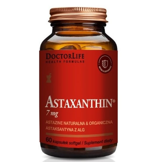 Doctor Life, Astaxanthin 7 mg naturalna astaksantyna 7 mg, Suplement diety, 60 kaps. Doctor Life