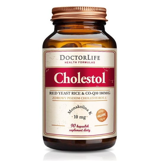 Doctor Life, Cholestol Red Yeast Rice & Co-Q10 monakolina K 10 mg, Suplement diety, 90 kaps. Doctor Life