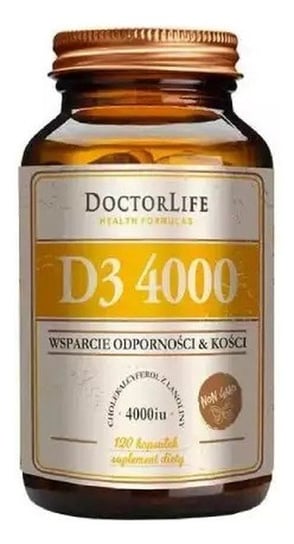 Doctor Life D3 4000 wsparcie odporności & kości suplement diety 120 kapsułek Doctor Life