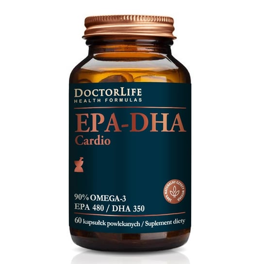 Doctor Life, EPA-DHA Cardio 90% Omega-3 EPA 480/ DHA 350, Suplement diety, 60 kaps. Doctor Life